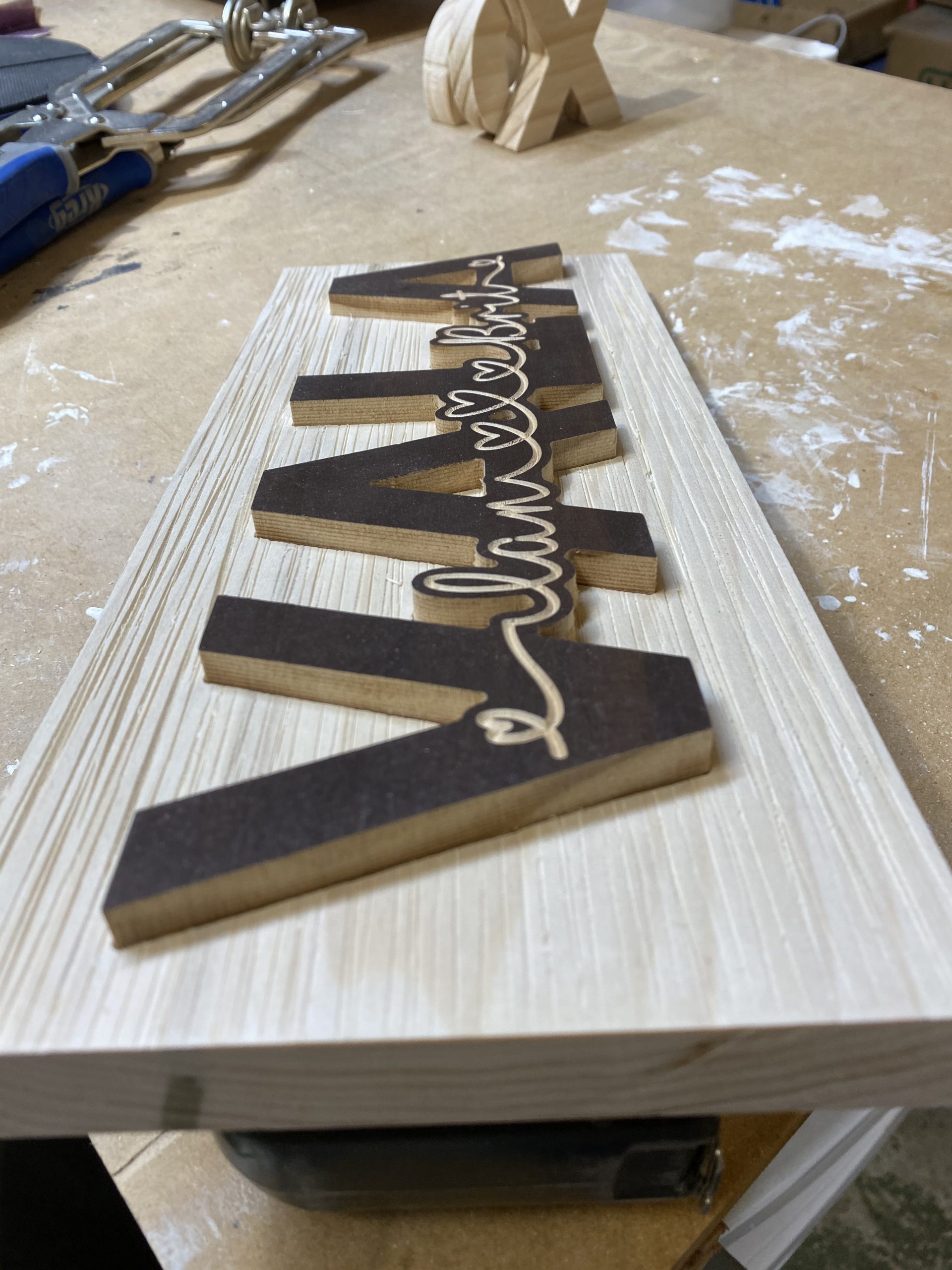 Inlayed Custom Love Sign – Seabrook WoodWorks