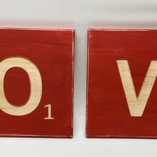 Valentine's Day Scrabble Pieces